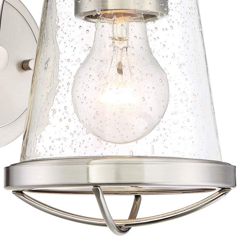 Image 2 Darby 10 1/4" High Satin Platinum Wall Sconce more views