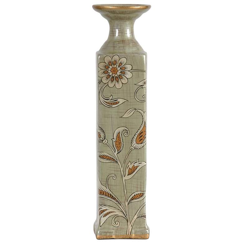 Image 1 Darby 17.25" High Sage Green Ceramic Candleholder
