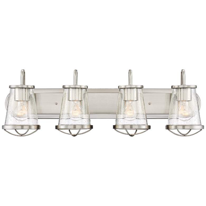 Image 2 Darby 30 inch Wide Satin Platinum 4-Light Bath Light