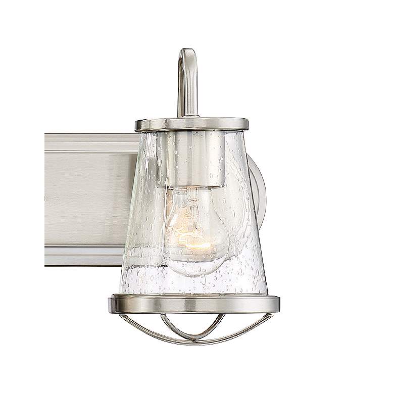 Image 3 Darby 30" Wide Satin Platinum 4-Light Bath Light more views