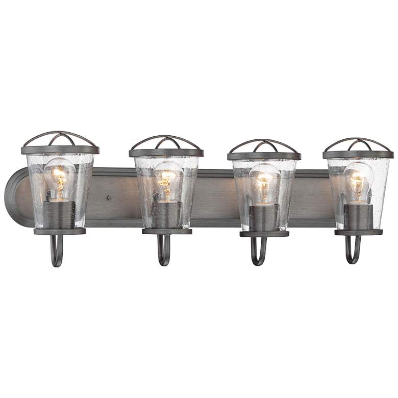 Image 3 Darby 30" Wide Weathered Iron Bath Light more views