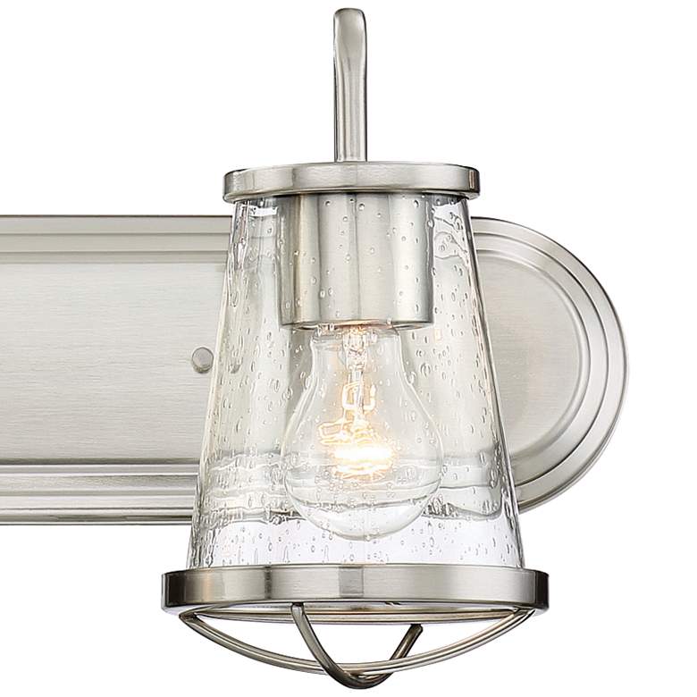Image 3 Darby 9 3/4" High Satin Platinum 2-Light Wall Sconce more views