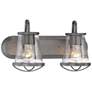 Darby 9 3/4" High Weathered Iron 2-Light Wall Sconce