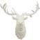 Darby Deer Head 32" High Aged White Wall Statue