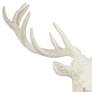 Thumbnail2 of Darby Deer Head 32" High Aged White Wall Statue more views