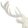 Darby Deer Head 32" High Aged White Wall Statue