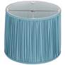 Darby Teal Shirred Slight Drum Lamp Shade 13x14x11 (Spider)