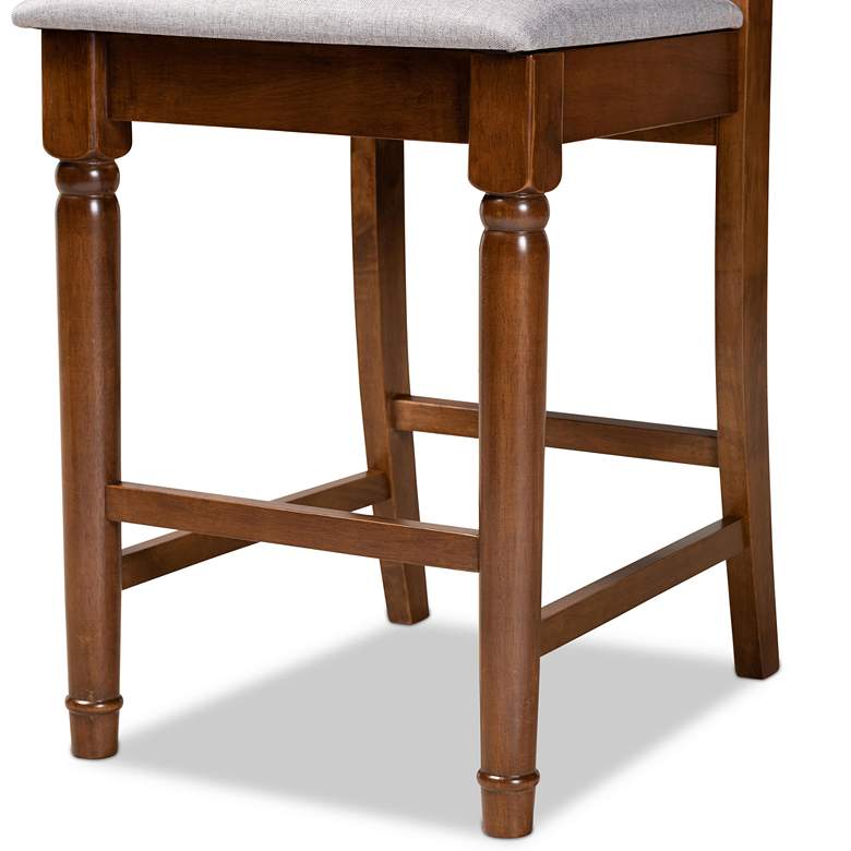 Image 4 Darcie 25 inch Walnut Brown Wood Counter Stools Set of 2 more views