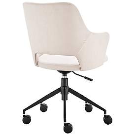 Image5 of Darcie Beige Fabric Adjustable Swivel Office Chair more views