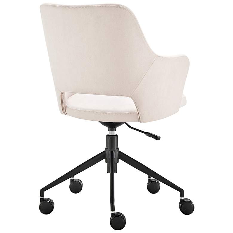 Image 5 Darcie Beige Fabric Adjustable Swivel Office Chair more views