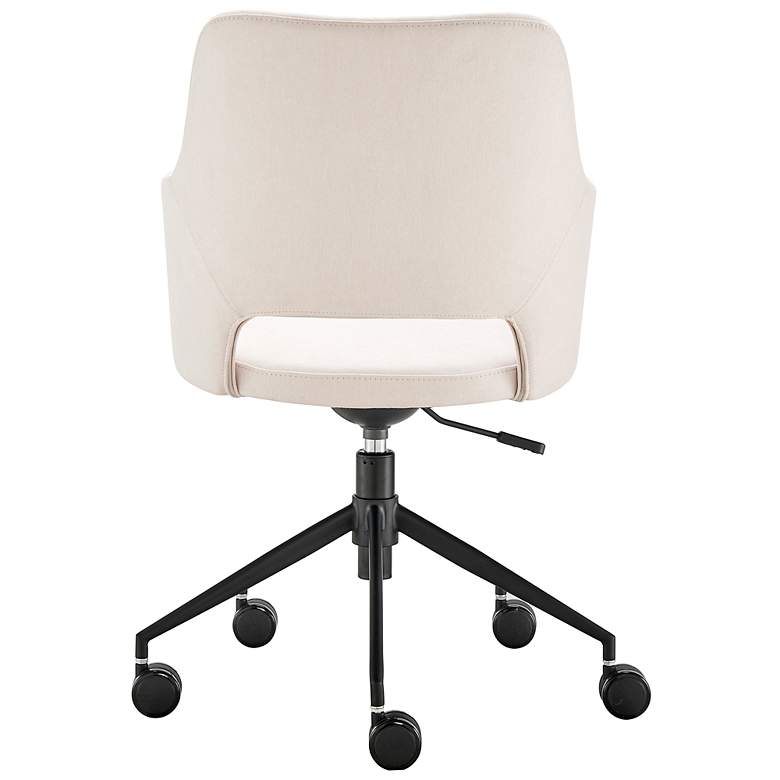Image 6 Darcie Beige Fabric Adjustable Swivel Office Chair more views