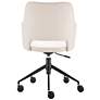 Darcie Beige Fabric Adjustable Swivel Office Chair