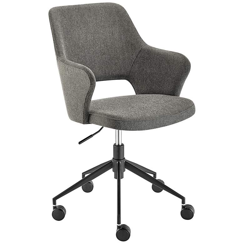 Image 1 Darcie Charcoal Fabric Adjustable Swivel Office Chair