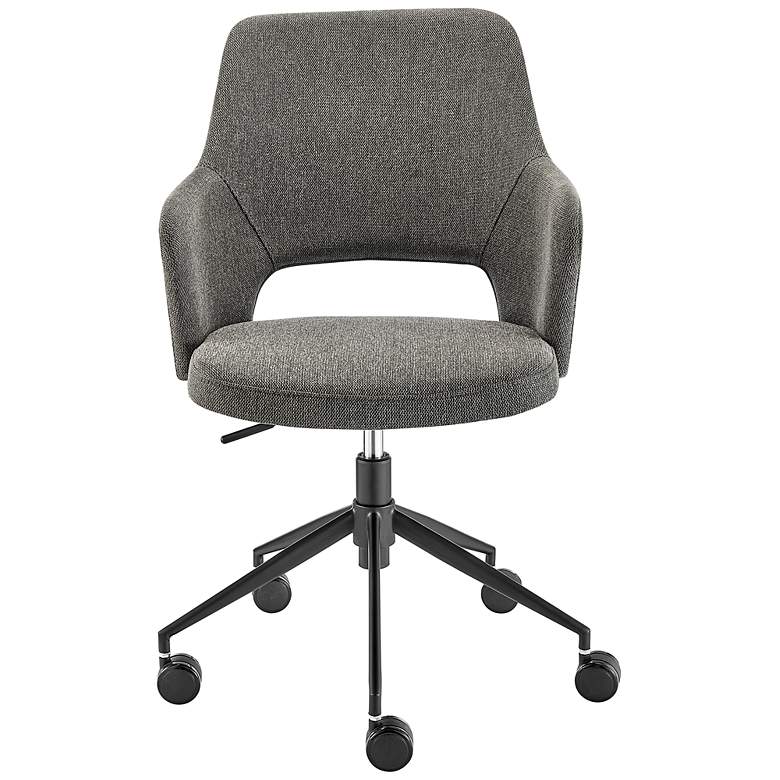 Image 3 Darcie Charcoal Fabric Adjustable Swivel Office Chair more views