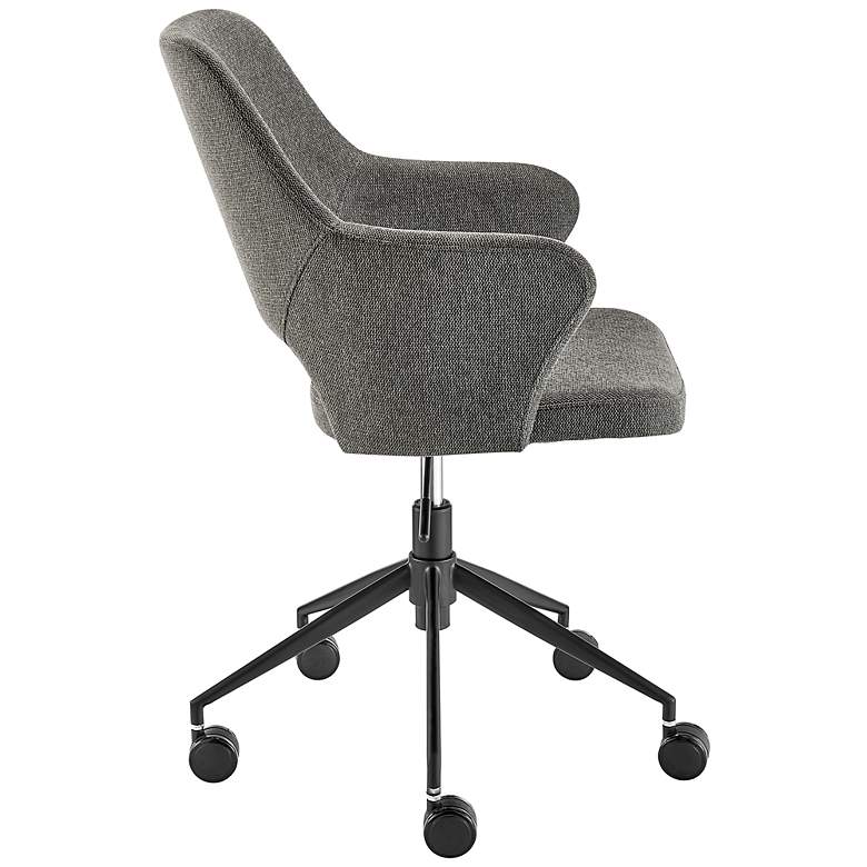 Image 4 Darcie Charcoal Fabric Adjustable Swivel Office Chair more views
