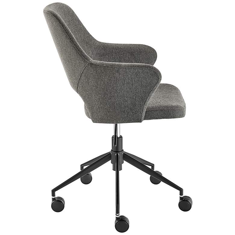 Image 4 Darcie Charcoal Fabric Adjustable Swivel Office Chair more views