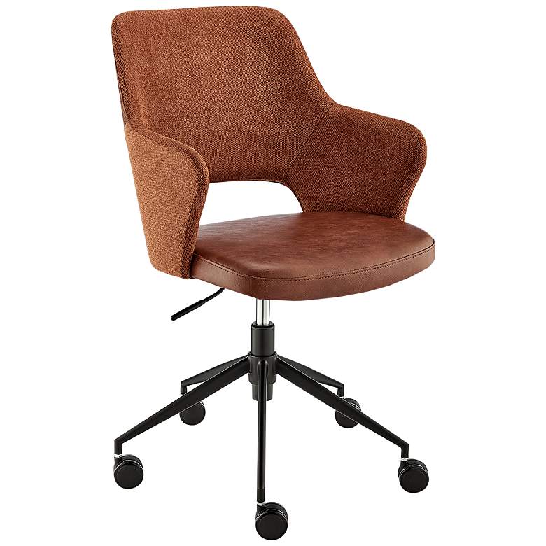 Image 1 Darcie Dark Brown Adjustable Swivel Office Chair