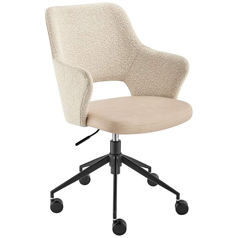 Image 2 Darcie Ivory Adjustable Swivel Office Chair