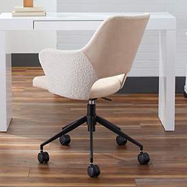 Image1 of Darcie Ivory Adjustable Swivel Office Chair