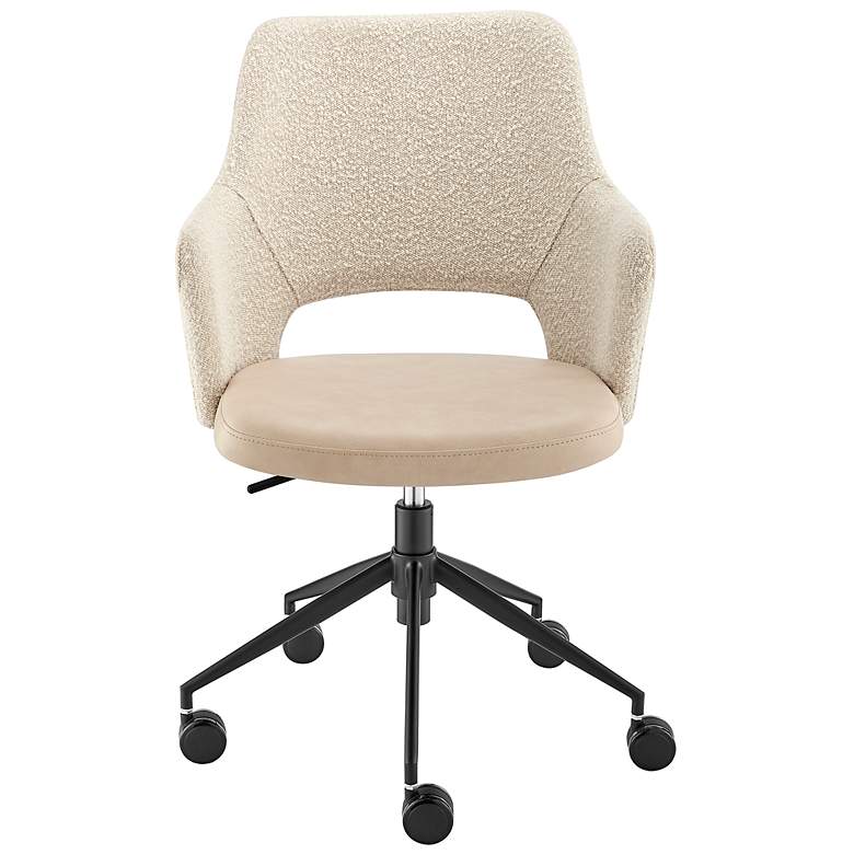 Image 6 Darcie Ivory Adjustable Swivel Office Chair more views