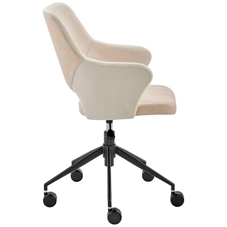 Image 6 Darcie Light Beige Adjustable Swivel Office Chair more views