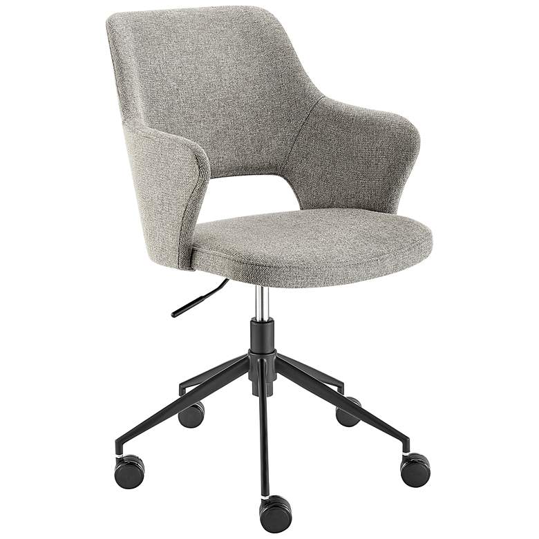 Image 2 Darcie Light Gray Fabric Adjustable Swivel Office Chair