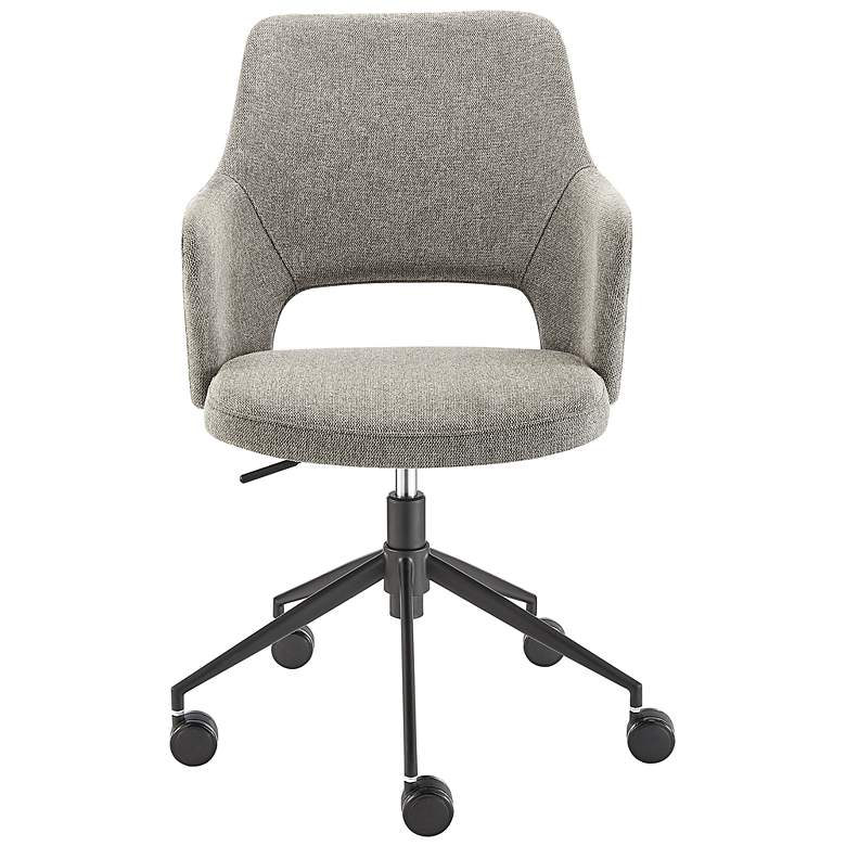 Image 4 Darcie Light Gray Fabric Adjustable Swivel Office Chair more views