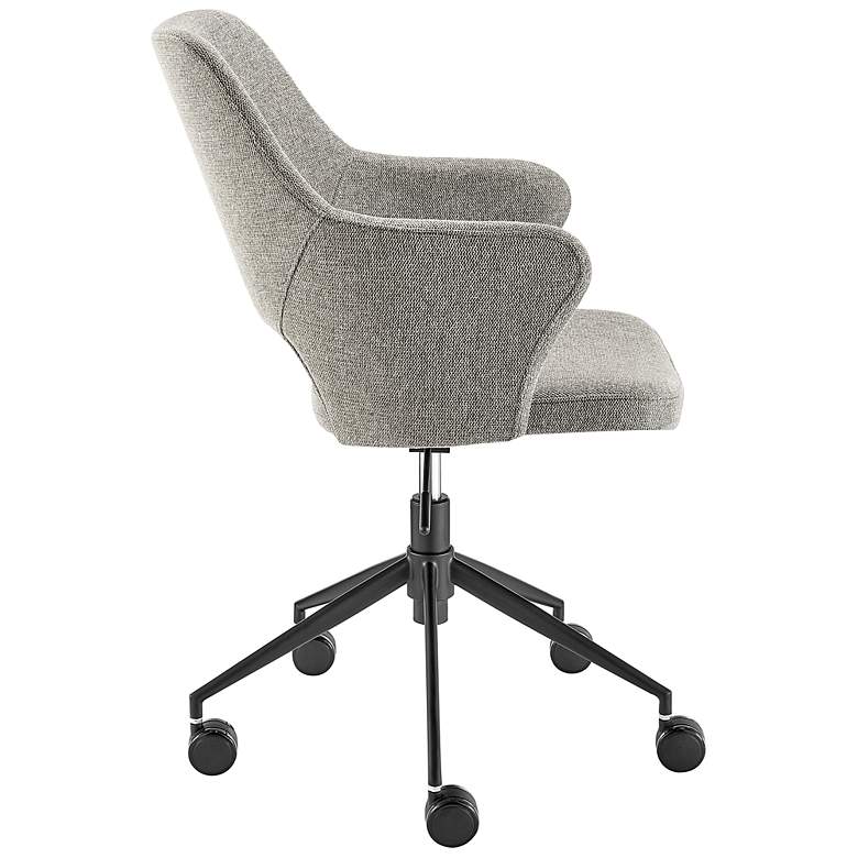 Image 5 Darcie Light Gray Fabric Adjustable Swivel Office Chair more views