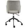 Darcie Light Gray Fabric Adjustable Swivel Office Chair