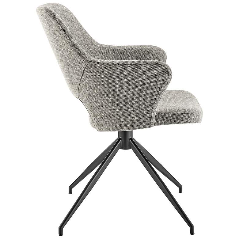 Image 5 Darcie Light Gray Fabric Swivel Armchair more views