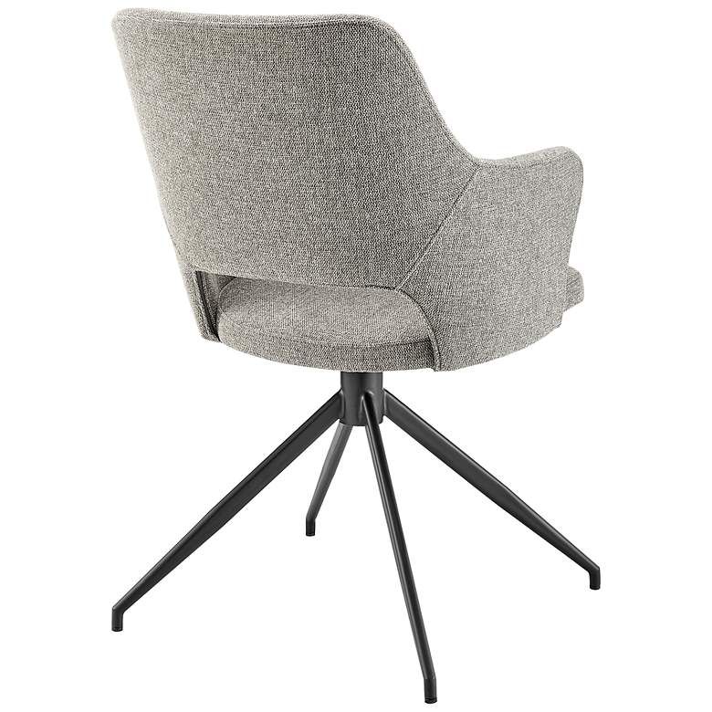 Image 6 Darcie Light Gray Fabric Swivel Armchair more views