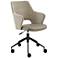 Darcie Light Taupe Adjustable Swivel Office Chair