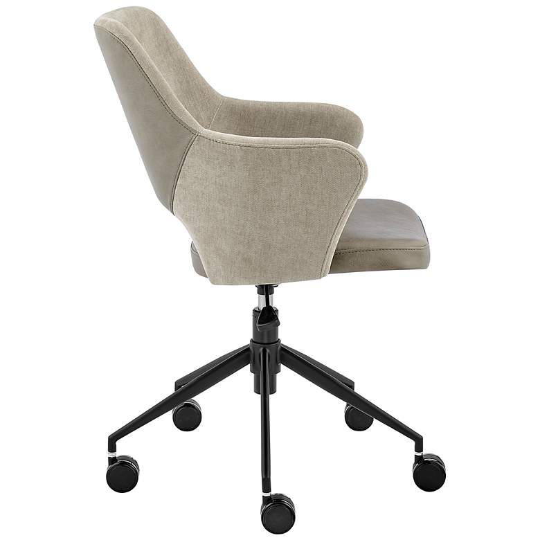 Image 4 Darcie Light Taupe Adjustable Swivel Office Chair more views