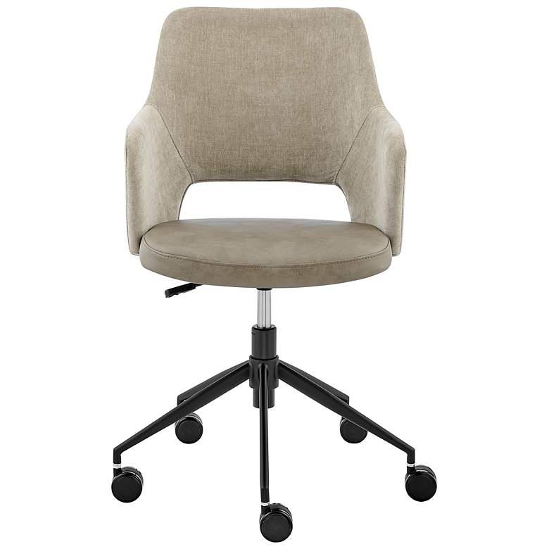 Image 7 Darcie Light Taupe Adjustable Swivel Office Chair more views