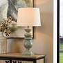 1_Darcy 30.25" High Blue-Green Polyresin Table Lamp