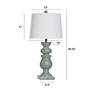 7_Darcy 30.25" High Blue-Green Polyresin Table Lamp more views