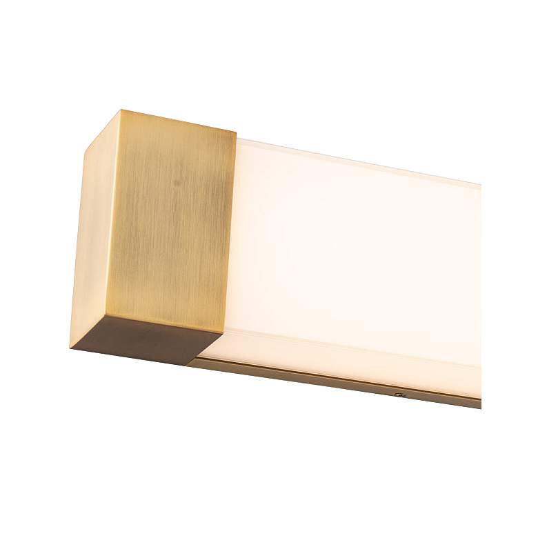 Image 2 Darcy 5"H x 36"W 1-Light Linear Bath Bar in Aged Brass more views