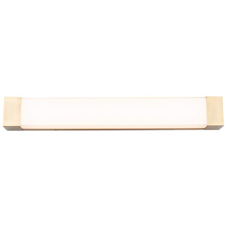 Image 3 Darcy 5"H x 36"W 1-Light Linear Bath Bar in Aged Brass more views