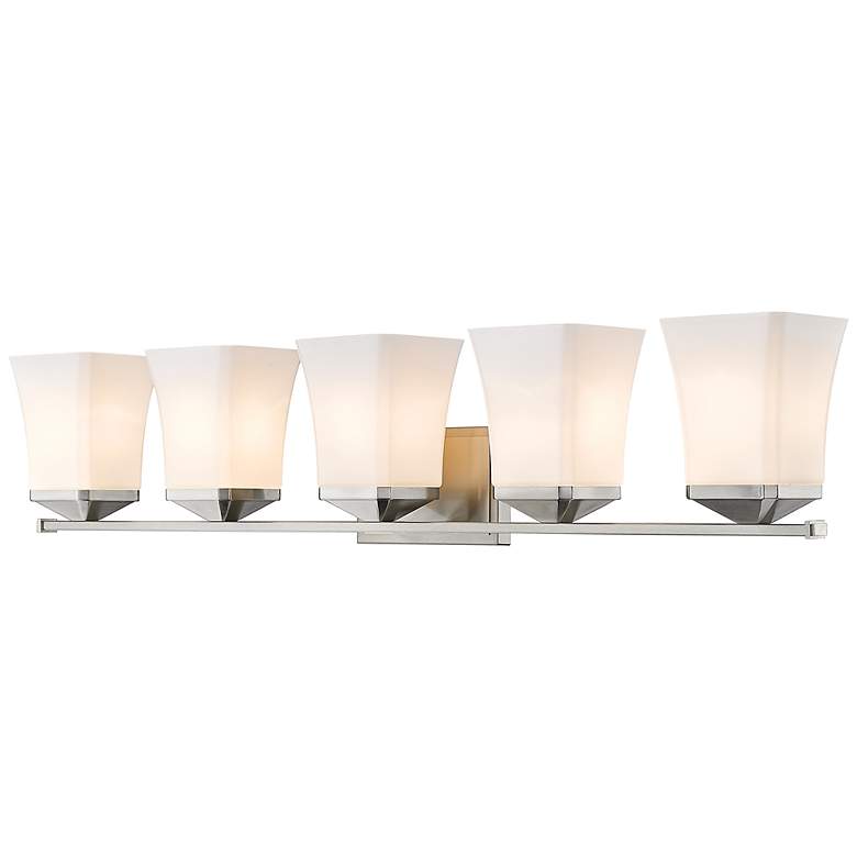 Image 1 Darcy by Z-Lite Brushed Nickel 5 Light Vanity