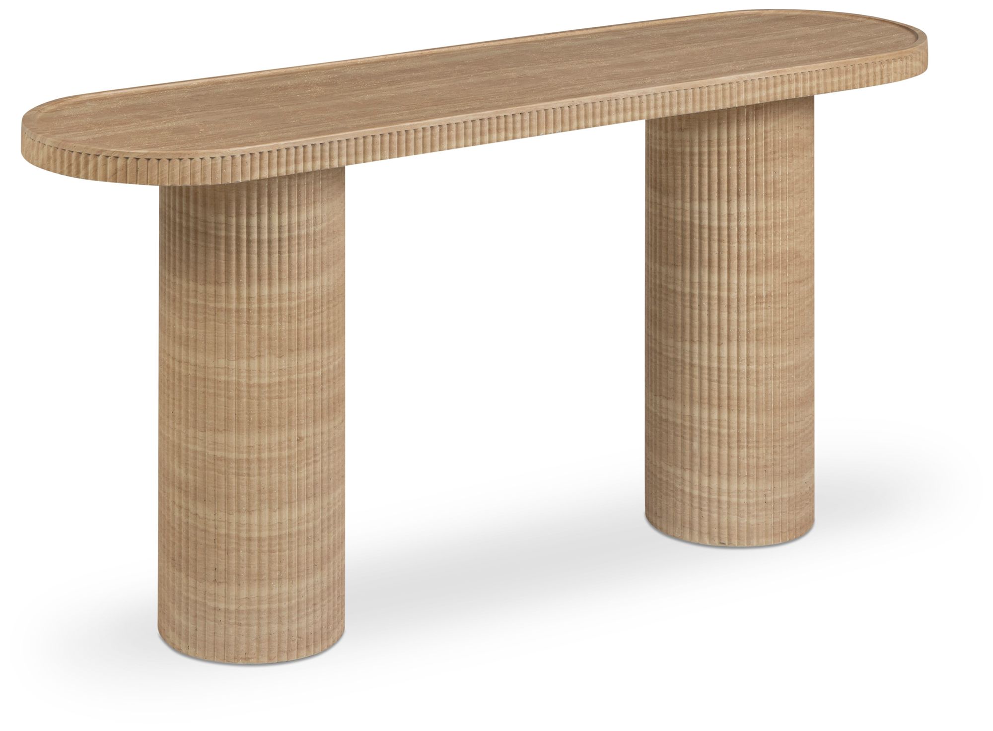 Image 3 Darcy Faux Travertine Concrete Indoor / Outdoor Console more views