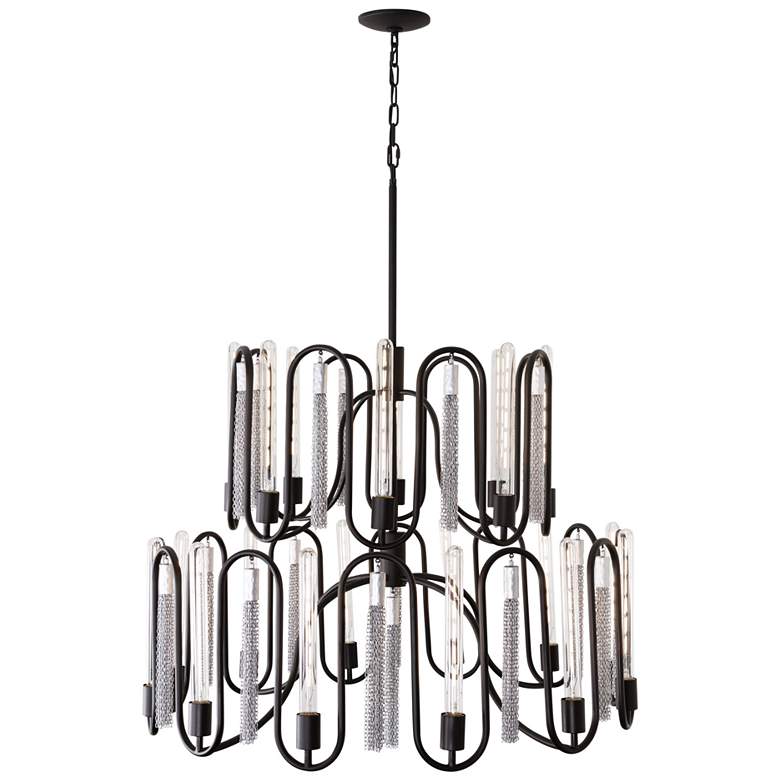 Image 1 Darden 20-Lt 2-Tier Chrome Chandelier