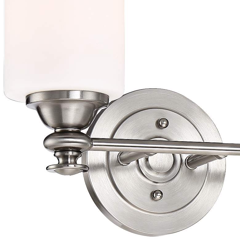 Image 3 Dardyn 13 1/4"H Brushed Polished Nickel 2-Light Wall Sconce more views
