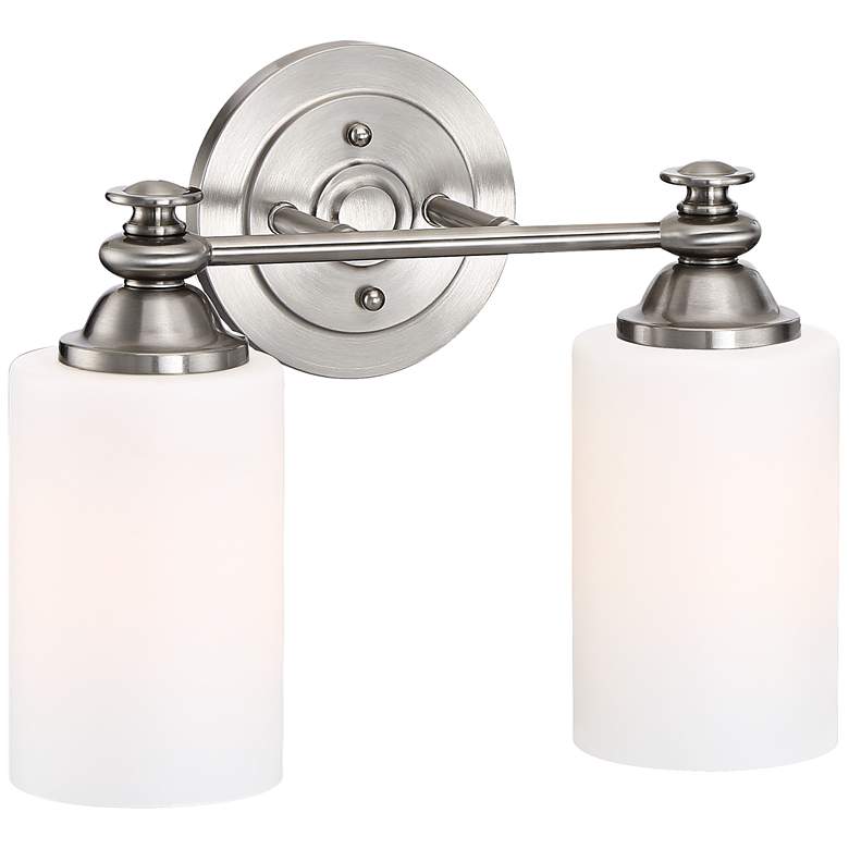 Dardyn 13 1/4&quot;H Brushed Polished Nickel 2-Light Wall Sconce more views