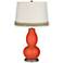 Daredevil Double Gourd Table Lamp with Scallop Lace Trim