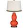 Daredevil Double Gourd Table Lamp with Wave Braid Trim