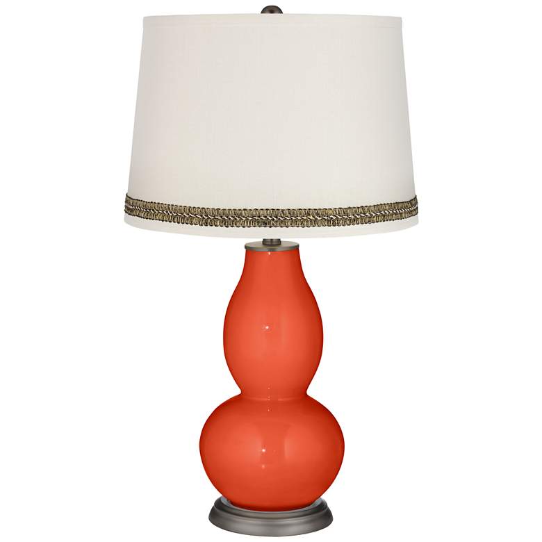 Image 1 Daredevil Double Gourd Table Lamp with Wave Braid Trim