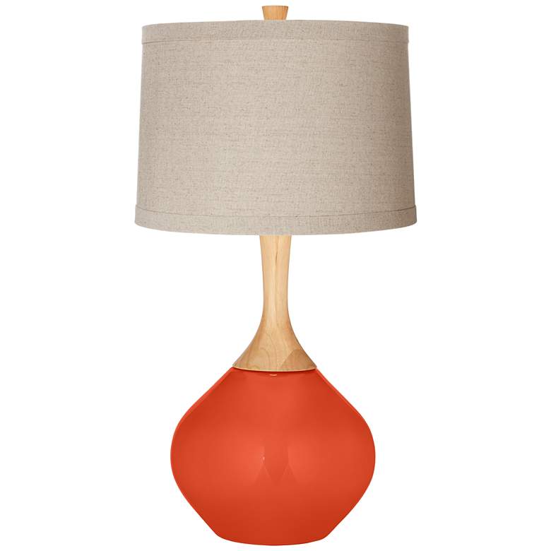 Image 1 Daredevil Natural Linen Drum Shade Wexler Table Lamp