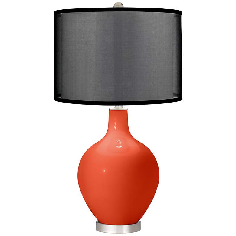 Image 1 Daredevil Ovo Table Lamp with Organza Black Shade