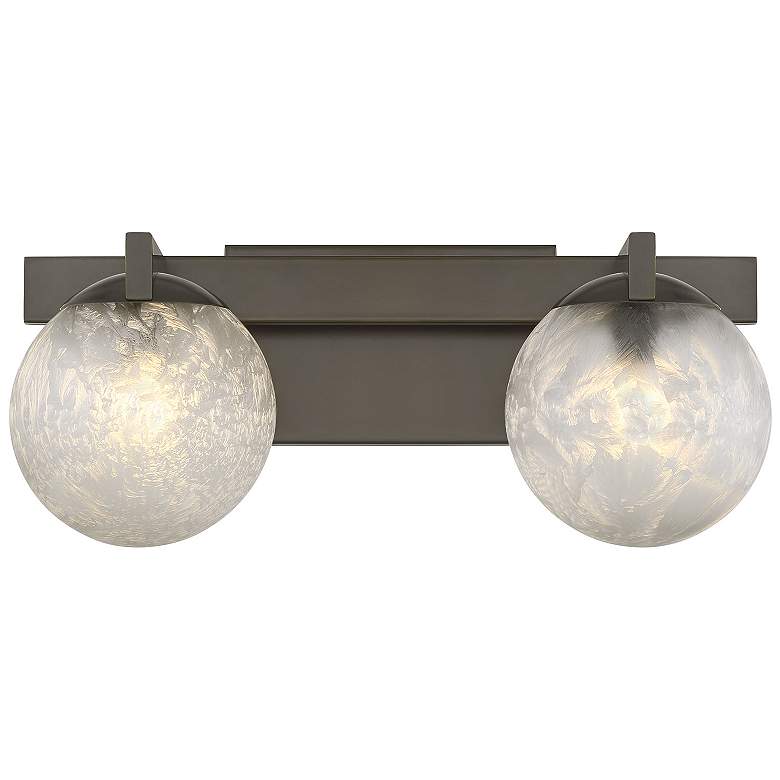 Image 1 Darien 2-Light Bathroom Vanity Light in Mediterranean Bronze