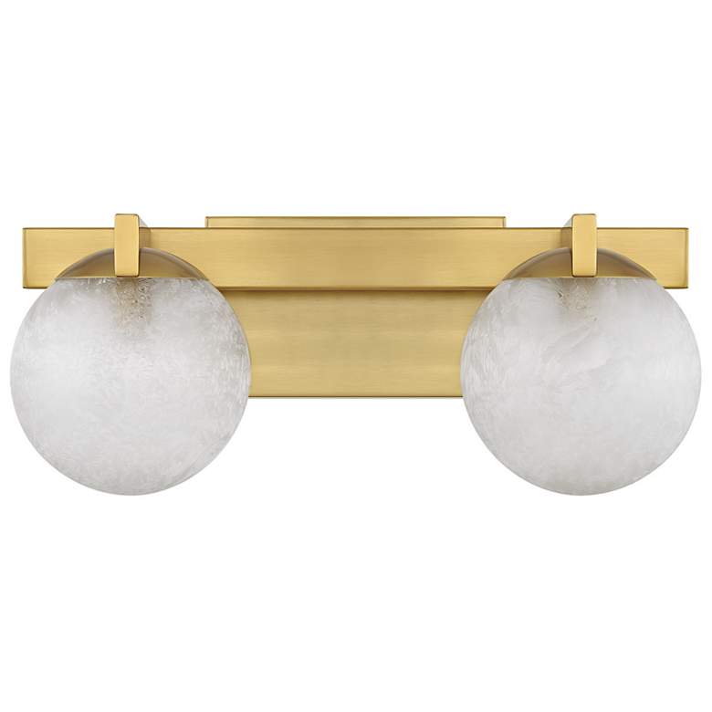 Image 2 Darien 2-Light Bathroom Vanity Light in Warm Brass more views